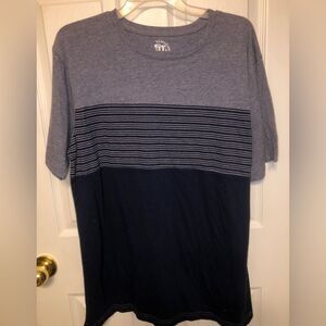 Open Trails Men’s Navy Stripe Top Sz L NEW NWT